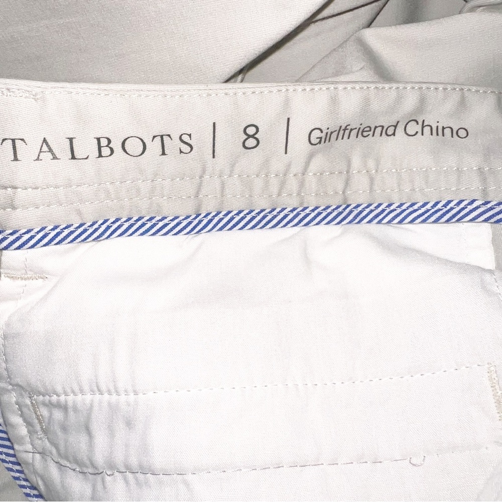 Talbots Gray Taupe Classic Girlfriend Chino Pants - Picture 10 of 12